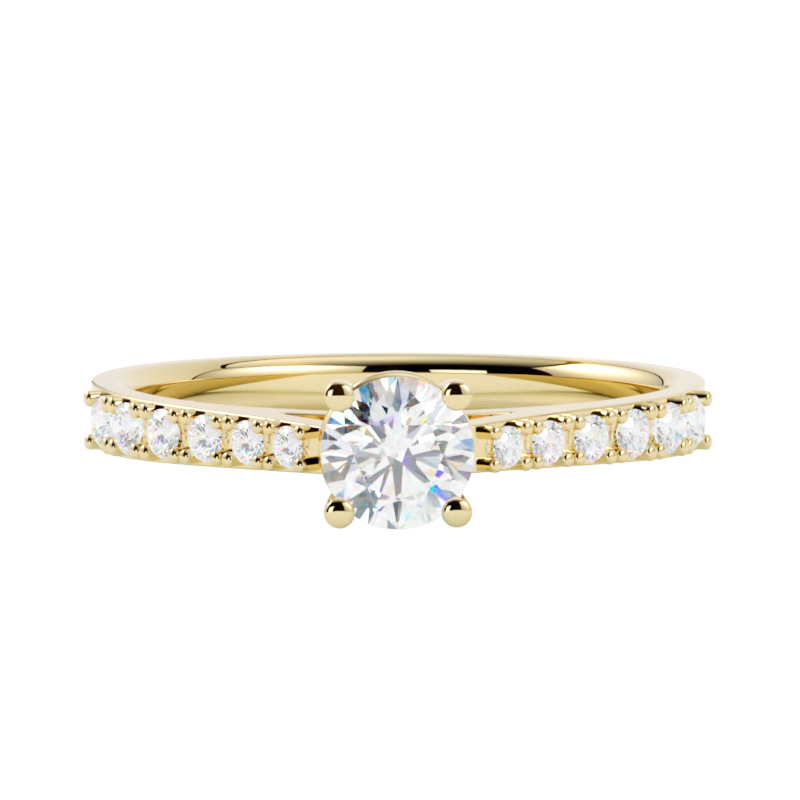 Pierścionek z diamentem Aurora – złoto żółte 585 – GOLDPORT